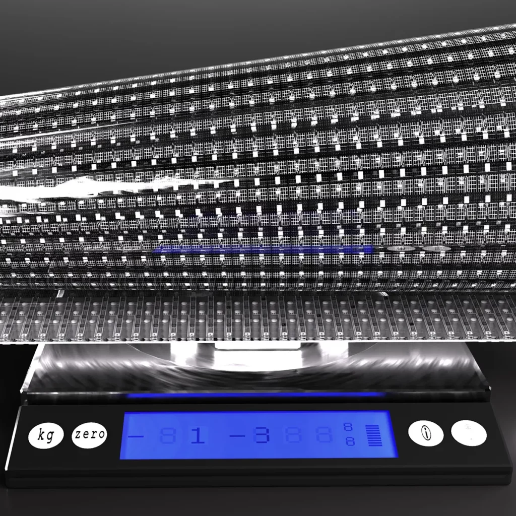 LED film screen weight